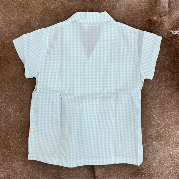 Marie Chantal Gingham Guayabera Pocket Button Shirt - Picture 4 of 5